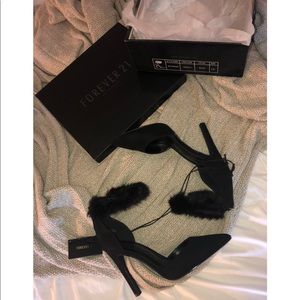 Faux Fur Heels